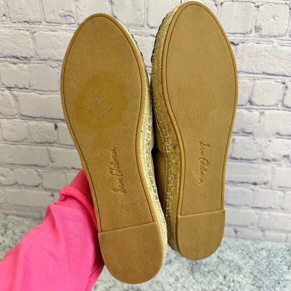 Sam Edelman Krissy Espadrille Flats Nude & Black Jute Trim Women's 7.5 Cap Toe - Picture 6 of 8